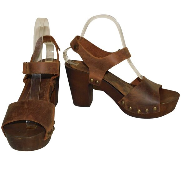 Mila Paoli Shoes - Mila Paoli Made In Italy Leather Heel Sandals Size 39 US Size 8